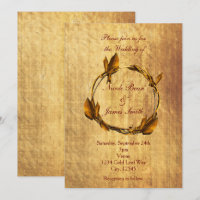 Herbst-Imitate Goldleaf & Stick-Wraath-Hochzeit