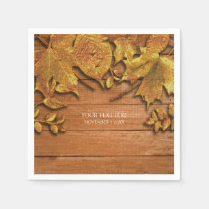 Herbst-Imitation-Goldblatt-Kunst Eleganter Herbst Serviette