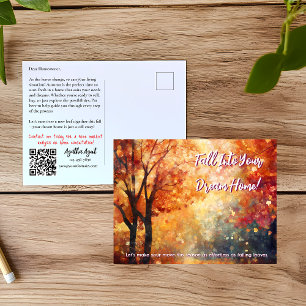 Herbst Immobilienmarketing für Neukunden Postkarte