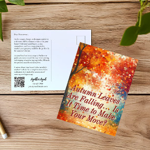 Herbst Immobilienmarketing Postkarte