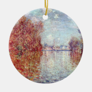 Herbst in Argenteuil von Claude Monet Keramik Ornament