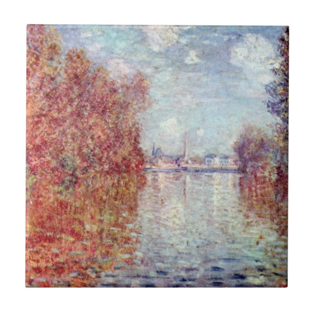 Herbst in Argentinien von Claude Monet Fliese (Vorderseite)