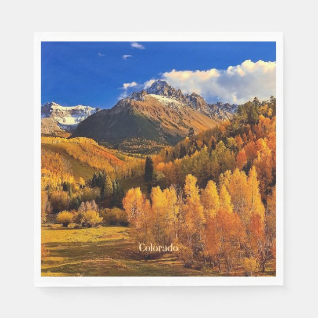 Herbst in Colorado Serviette (Vorderseite)