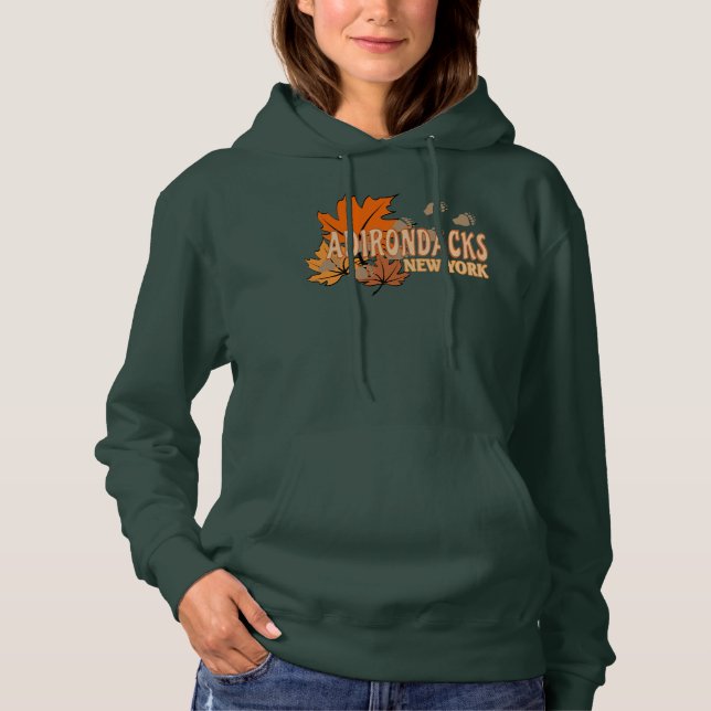 Herbst in den Adirondacks mit Herbstlauben Bear Tr Hoodie (Vorderseite)
