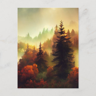 Herbst in der Berglandschaft Postkarte
