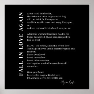 Herbst in der Liebe Gedicht-Wand-Kunstposter Poster