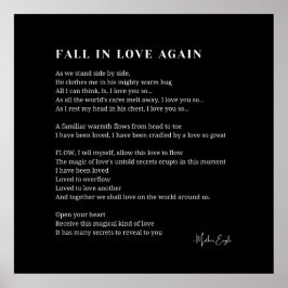 Herbst in der Liebe Gedicht-Wand-Kunstposter Poster