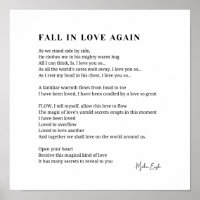 Herbst in der Liebe Gedicht-Wand-Kunstposter