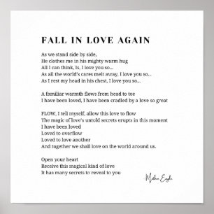 Herbst in der Liebe Gedicht-Wand-Kunstposter Poster
