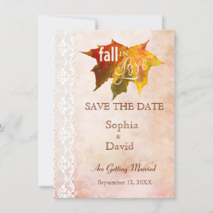 Herbst in der Liebe Hochzeit SPEICHERN DAS DATUM Save The Date