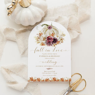 Herbst in der Liebe Pumpkin Hochzeit Einladung