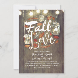 Herbst in der Liebe Rustikale Mason Jar Lights Hoc Einladung