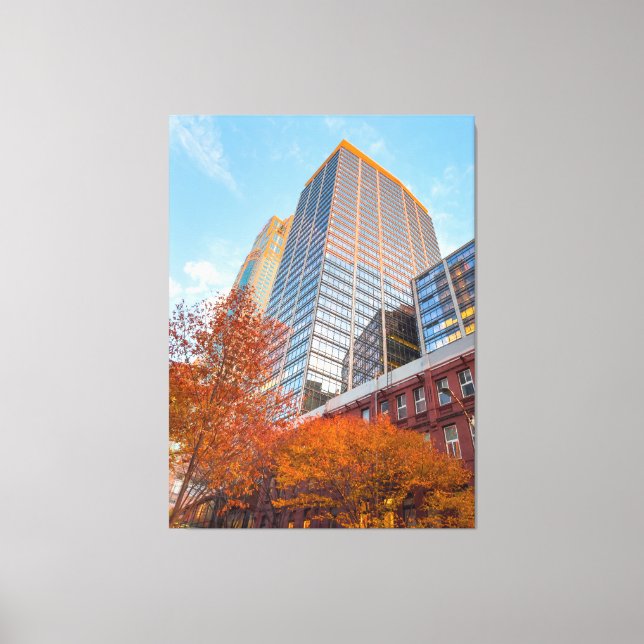 Herbst in der Stadt Leinwanddruck (Vorderseite)