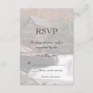 Herbst in der UAWG Hochzeit des Landes RSVP Karte