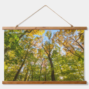 Herbst in einem Wald in Amesbury, Massachusetts Wandteppich Mit Holzrahmen