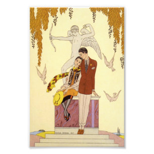 Herbst in Frankreich Art Deco Fotodruck