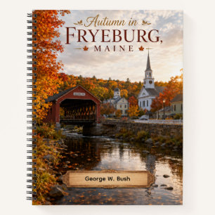 Herbst in Fryeburg Maine Personalisiertes Notizbuc Notizbuch
