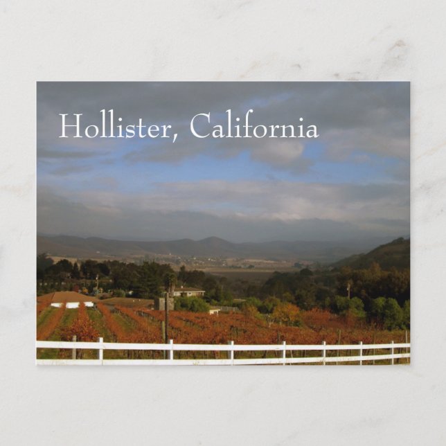 Herbst in Hollister, Kalifornien Postkarte (Vorderseite)
