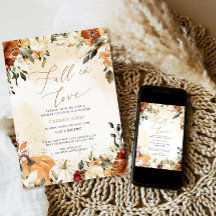 Herbst in Liebe Bridal Dusche Einladung, Pumpkin