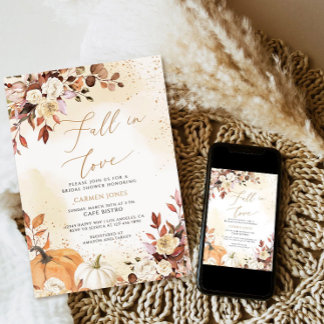 Herbst in Liebe Bridal Dusche Einladung, Pumpkin Einladung