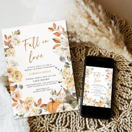 Herbst in Liebe Bridal Dusche Einladung, Pumpkin Einladung