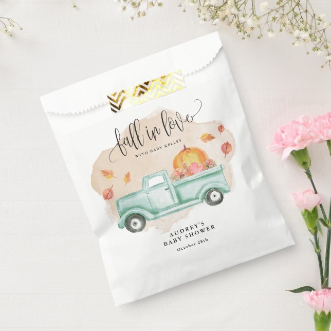 Herbst in Liebe Farm Truck mit Pumpkin, Babydusche Geschenktütchen (Versiegelt)