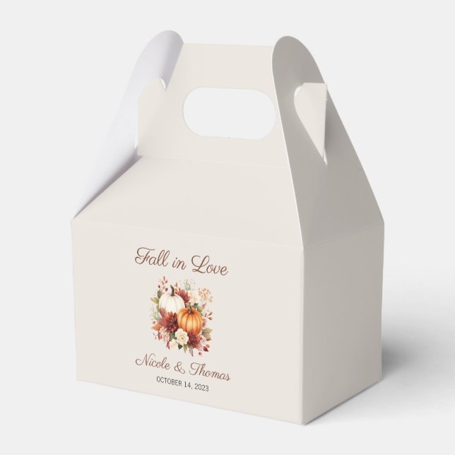 Herbst in Liebe Gastgeschenk Hochzeit Box, Herbsth Geschenkschachtel (Vorderseite)