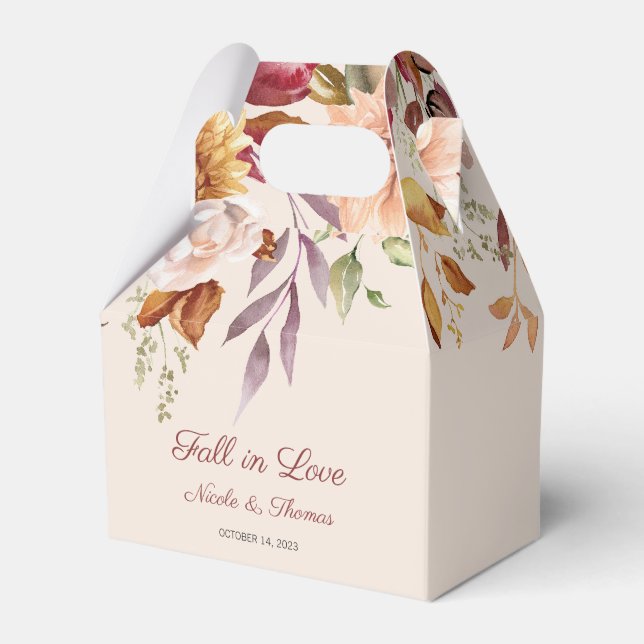Herbst in Liebe Gastgeschenk Hochzeit Box, Herbsth Geschenkschachtel (Vorderseite)
