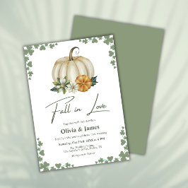 Herbst in Liebe Grünpflanzen Sage Green Pumpkin Ho Einladung