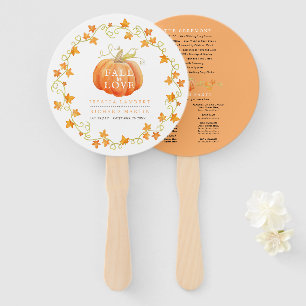 Herbst in Liebe Kürbiswasserfarbe Hochzeitsprogram Fächer