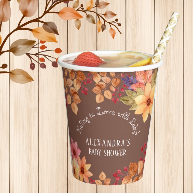 Herbst in Liebe Mocha Herbstdusche Pappbecher (Von Creator hochgeladen)