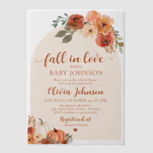 Herbst in Liebe Pumpkin Herbst Kinderdusche Einlad