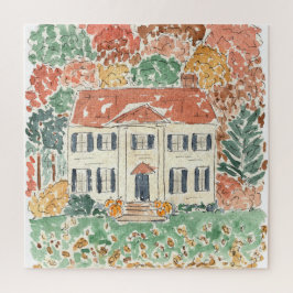 Herbst in New England Wasserfarbe Jigsaw Puzzle