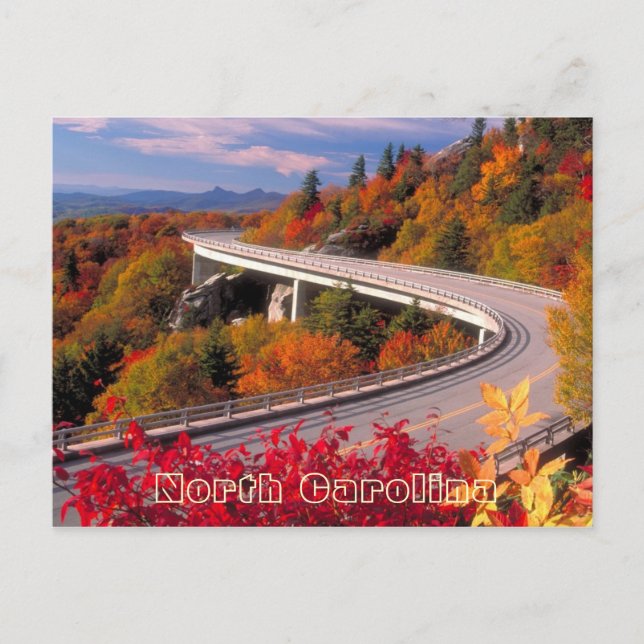 Herbst in North Caroline Blue Ridge Parkway Postkarte (Vorderseite)