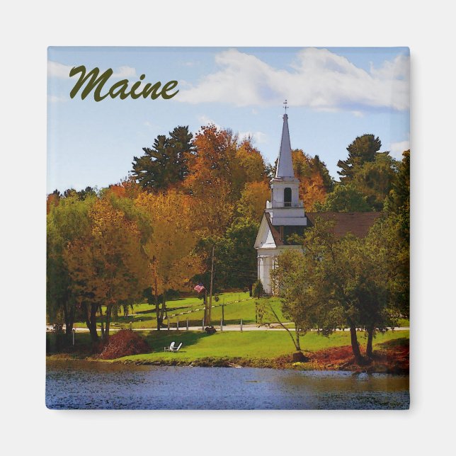 Herbst in Orland, ME Magnet (Vorne)
