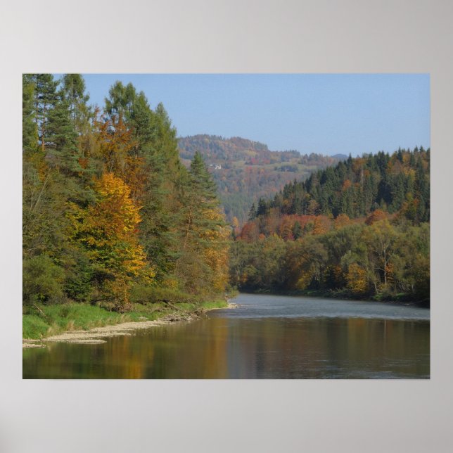 Herbst in Pieniny Dunajec Poster (Vorne)