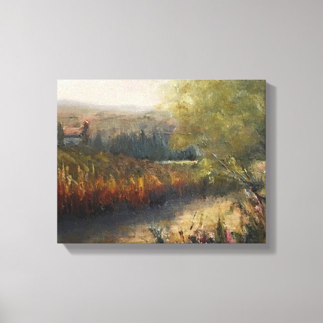 Herbst in Umbrien Originalwerk Leinwanddruck (Vorderseite)