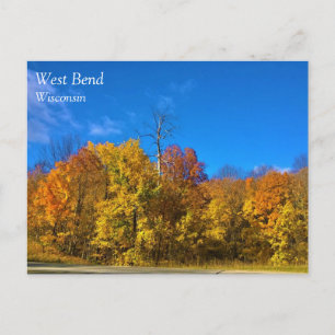 Herbst in Westbend, Wisconsin Postcard Postkarte