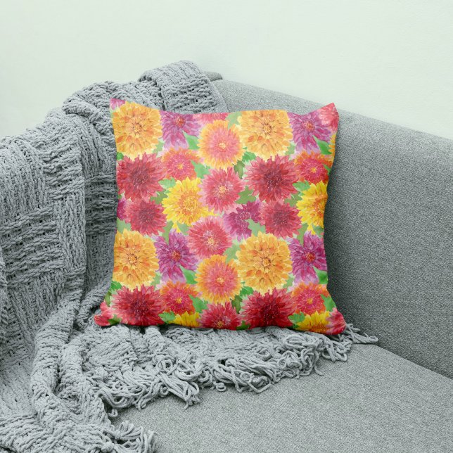 Herbst Inspiriert Chrysanthemumwirbelkissen Kissen (Von Creator hochgeladen)