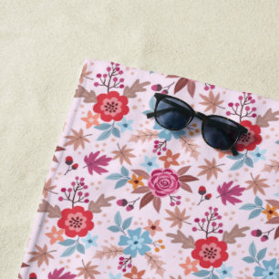 Herbst Inspirierte Rose Muster Print Beach Handtuc Strandtuch