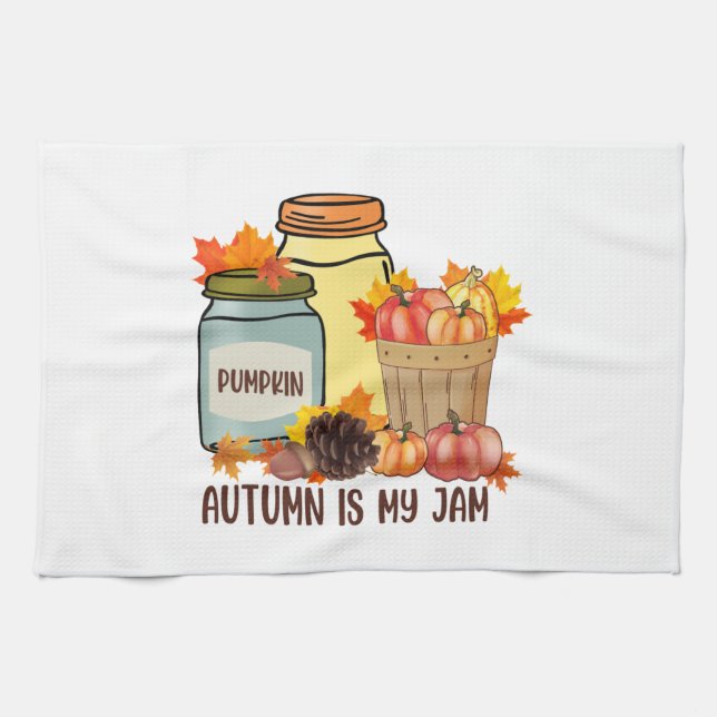 Herbst ist mein Stau Geschirrtuch (Horizontal)