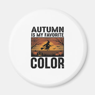 Herbst ist meine Lieblingsfarbe Halloween Hexen-De Magnet