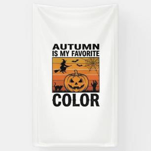 Herbst ist meine Lieblingsfarbe Halloween Kürbis D Banner