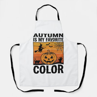 Herbst ist meine Lieblingsfarbe Halloween Kürbis D Schürze