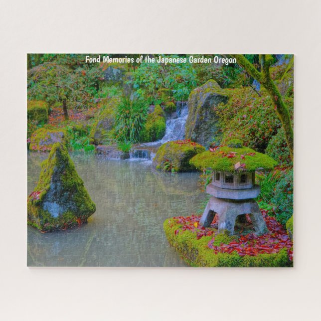 Herbst Japanischer Garten Oregon. Jigsaw Puzzle (Horizontal)