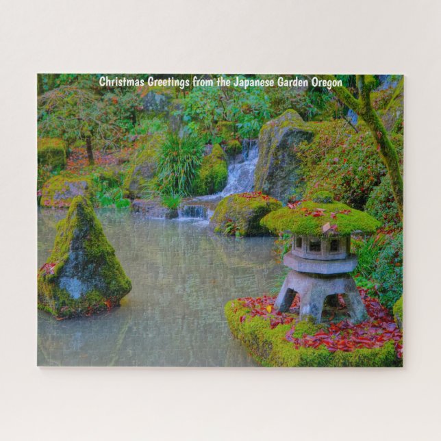 Herbst Japanischer Garten Oregon. Jigsaw Puzzle (Horizontal)