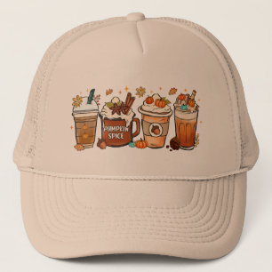 Herbst Kaffee Kürbisgewürz Truckerkappe