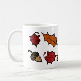 Herbst-Kaffeetasse - Blätter & Eicheln Kaffeetasse