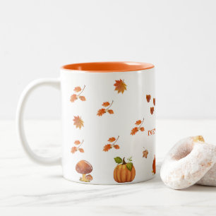 Herbst-Kaffeetasse Zweifarbige Tasse