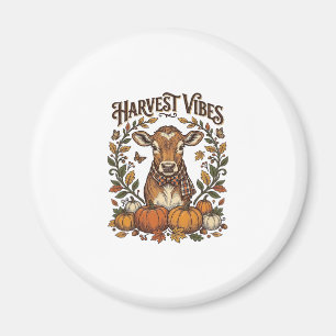 Herbst-Kalb-Shirt Vintage-Gravur-Ernte-Kürbis Magnet